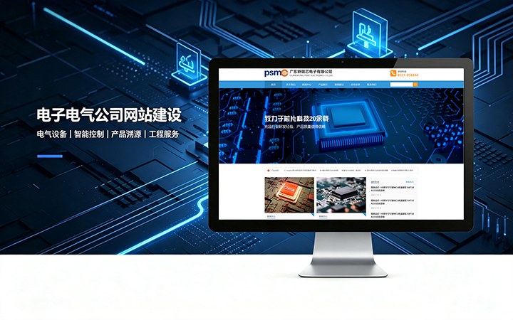 金沙城js9线路检测中心电子电气公司网站建设_电器元器件企业官网设计制作
